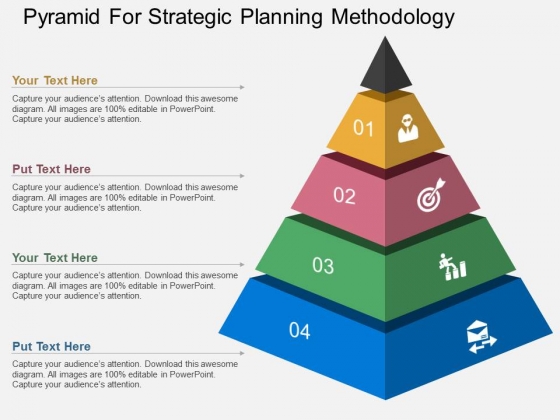 Pyramid For Strategic Planning Methodology Powerpoint Template