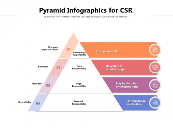 Pyramid Infographics For CSR Ppt PowerPoint Presentation File Clipart PDF Pyramid Infographics For CSR Ppt PowerPoint Presentation File Clipart PDF