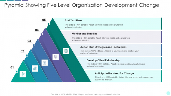 Pyramid Showing Five Level Organization Development Change Brochure PDF Pyramid Showing Five Level Organization Development Change Brochure PDF