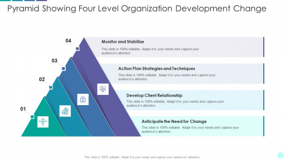 Pyramid Showing Four Level Organization Development Change Portrait PDF Pyramid Showing Four Level Organization Development Change Portrait PDF