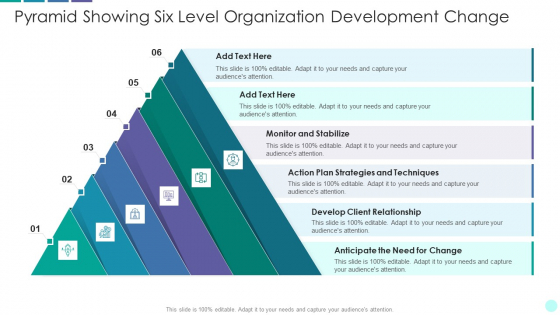 Pyramid Showing Six Level Organization Development Change Graphics PDF Pyramid Showing Six Level Organization Development Change Graphics PDF