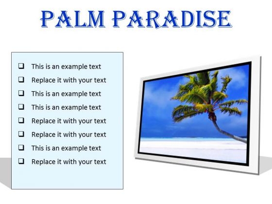 Palm Paradise Beach PowerPoint Presentation Slides F Palm Paradise Beach PowerPoint Presentation Slides F