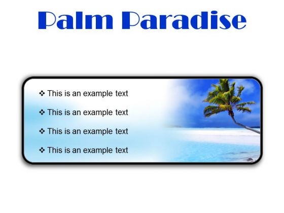 Palm Paradise Beach PowerPoint Presentation Slides R Palm Paradise Beach PowerPoint Presentation Slides R