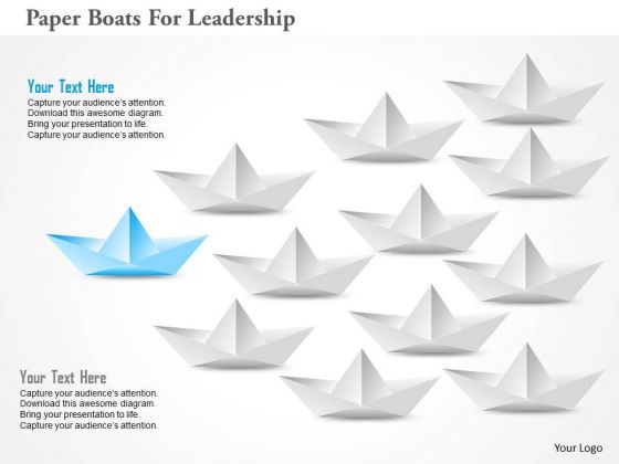 Paper Boats For Leadership PowerPoint Template Paper Boats For Leadership PowerPoint Template