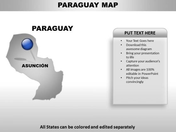 Paraguay Country PowerPoint Maps Paraguay Country PowerPoint Maps
