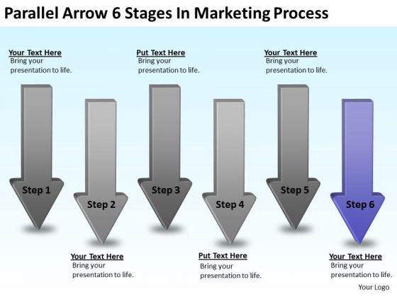 Parallel And Distributed Processing Arrow 6 Stages Marketing Ppt PowerPoint Slides