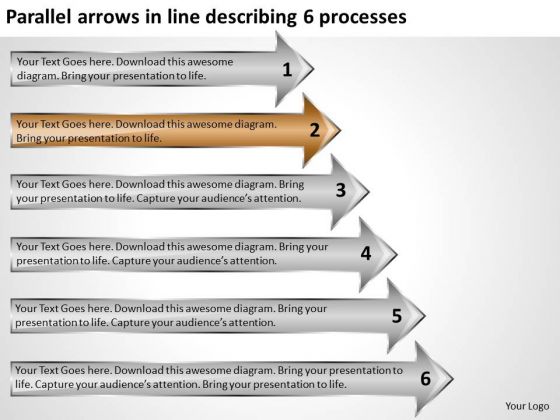 Parallel Arrows In Line Describing 6 Processes Business Cards PowerPoint Slides Parallel Arrows In Line Describing 6 Processes Business Cards PowerPoint Slides