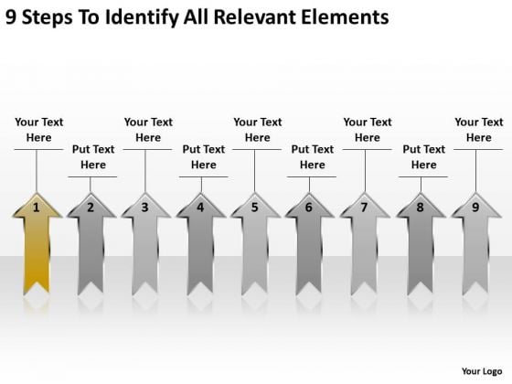 Parallel Arrows PowerPoint 9 Steps To Identify Relevant Elements Templates Parallel Arrows PowerPoint 9 Steps To Identify Relevant Elements Templates