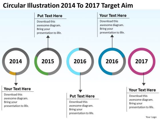 Parallel Process Circular Illustration 2014 To 2017 Target Aim PowerPoint Templates Parallel Process Circular Illustration 2014 To 2017 Target Aim PowerPoint Templates