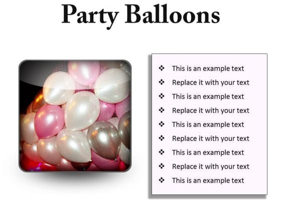 Party Balloons Festival PowerPoint Presentation Slides S