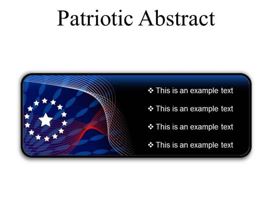 Patriotic Abstract Americana PowerPoint Presentation Slides R