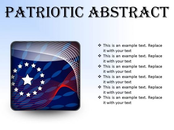 Patriotic Abstract Americana PowerPoint Presentation Slides S