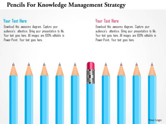 Pencils For Knowledge Management Strategy PowerPoint Template Pencils For Knowledge Management Strategy PowerPoint Template