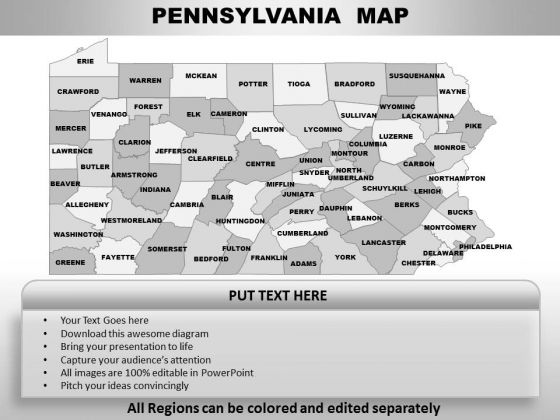 Pennsylvania PowerPoint Maps Pennsylvania PowerPoint Maps
