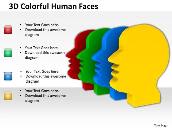 People Business 3d Colorful Human Faces PowerPoint Slides People Business 3d Colorful Human Faces PowerPoint Slides