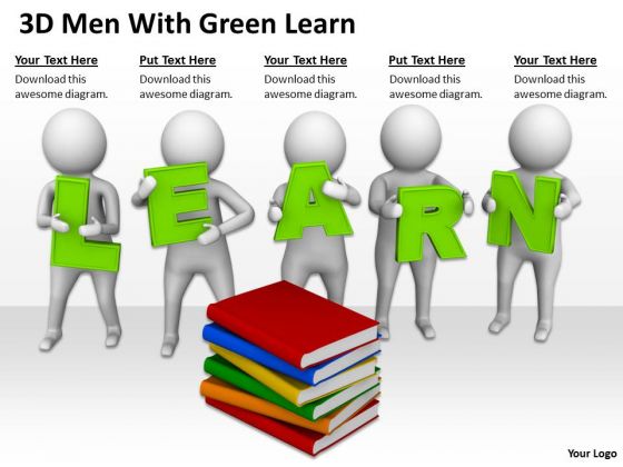 People Business 3d Men With Green Learn PowerPoint Templates Ppt Backgrounds For Slides People Business 3d Men With Green Learn PowerPoint Templates Ppt Backgrounds For Slides