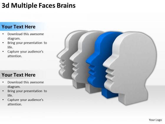 People Business 3d Multiple Faces Brains PowerPoint Slides People Business 3d Multiple Faces Brains PowerPoint Slides