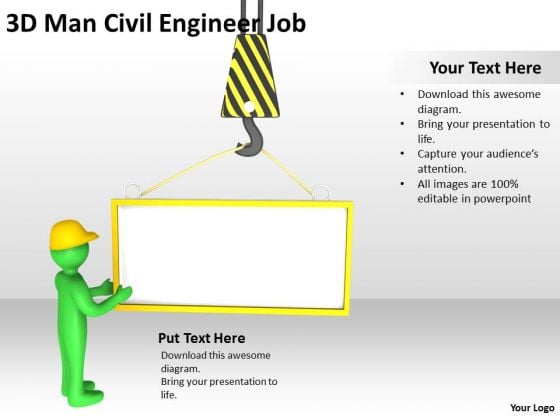 People In Business 3d Man Civil Engineer Job PowerPoint Templates People In Business 3d Man Civil Engineer Job PowerPoint Templates