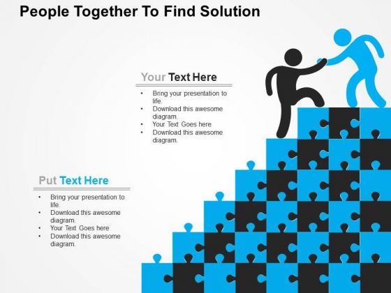 People Together To Find Solution PowerPoint Template People Together To Find Solution PowerPoint Template