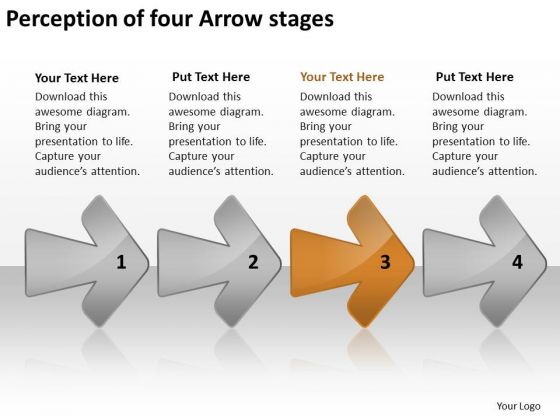 Perception Of Four Arrow Stages Free Business Plans For Small PowerPoint Templates Perception Of Four Arrow Stages Free Business Plans For Small PowerPoint Templates