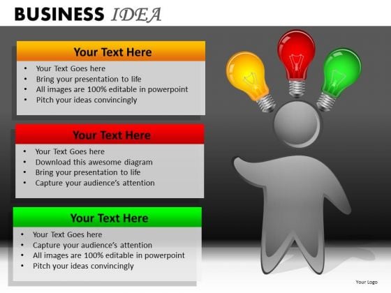 Person With Ideas PowerPoint Ppt Templates