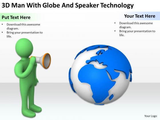 Pictures Of Business Men 3d Man With Globe And Speaker Technology PowerPoint Templates Pictures Of Business Men 3d Man With Globe And Speaker Technology PowerPoint Templates