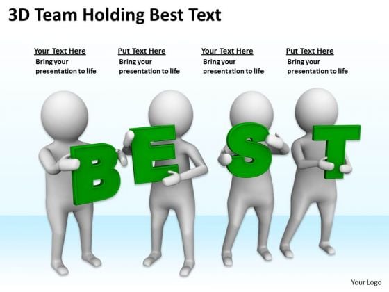 Pictures Of Business Men 3d Team Holding Best Text PowerPoint Slides Pictures Of Business Men 3d Team Holding Best Text PowerPoint Slides
