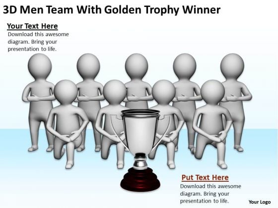 Pictures Of Business Men 3d Team With Golden Trophy Winner PowerPoint Slides Pictures Of Business Men 3d Team With Golden Trophy Winner PowerPoint Slides