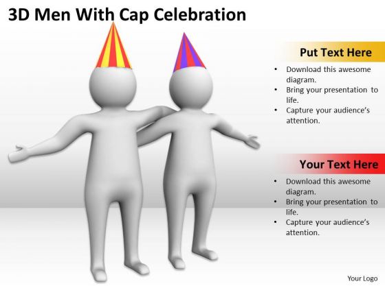 Pictures Of Business Men 3d With Cap Celebration PowerPoint Slides