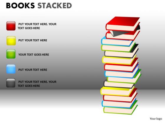 Pile Of Books PowerPoint Templates