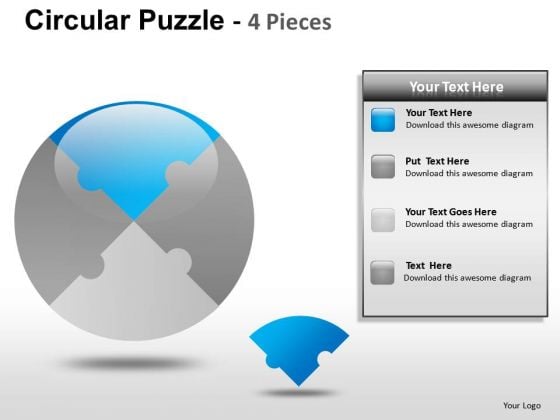 Point Circular Puzzle 4 Pieces PowerPoint Slides And Ppt Diagram Templates Point Circular Puzzle 4 Pieces PowerPoint Slides And Ppt Diagram Templates