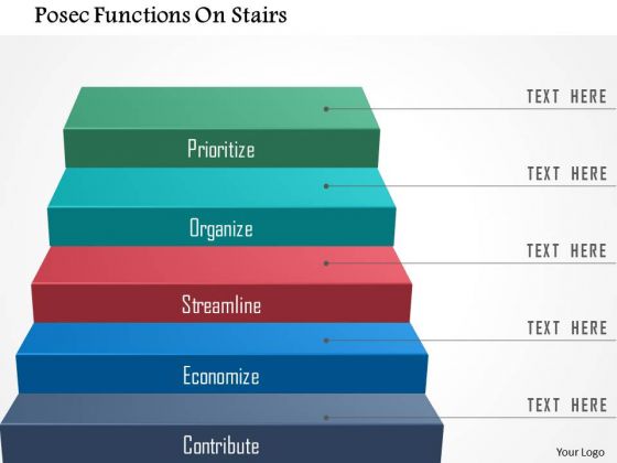 Posec Functions On Stairs PowerPoint Template Posec Functions On Stairs PowerPoint Template