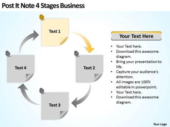 Post It Note 4 Stages Business Ppt Sample Proposal PowerPoint Slides Post It Note 4 Stages Business Ppt Sample Proposal PowerPoint Slides