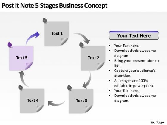 Post It Note 5 Stages Business Concept Ppt Plan PowerPoint Templates Post It Note 5 Stages Business Concept Ppt Plan PowerPoint Templates