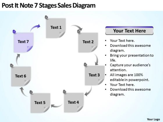 Post It Note 7 Stages Sales Diagram Ppt Business Contingency Plan PowerPoint Slides Post It Note 7 Stages Sales Diagram Ppt Business Contingency Plan PowerPoint Slides