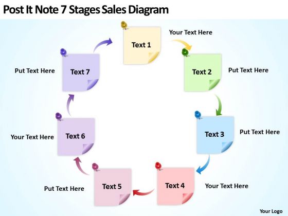 Post It Note 7 Stages Sales Diagram Ppt Business Plan PowerPoint Templates Post It Note 7 Stages Sales Diagram Ppt Business Plan PowerPoint Templates