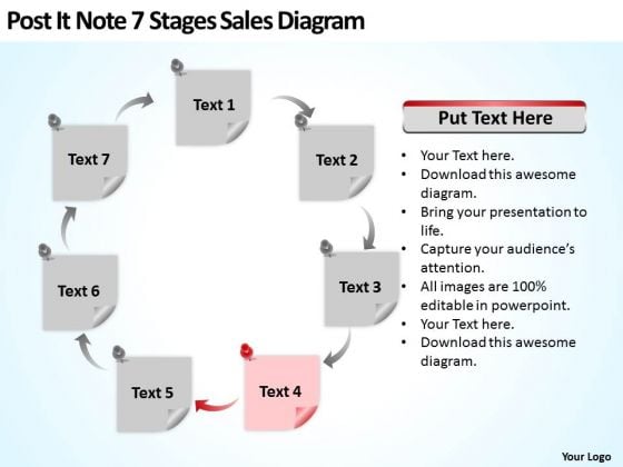 Post It Note 7 Stages Sales Diagram Ppt Realtor Business Plan PowerPoint Slides Post It Note 7 Stages Sales Diagram Ppt Realtor Business Plan PowerPoint Slides