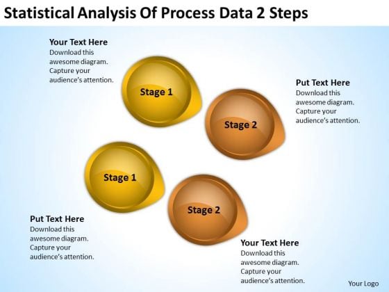 Power Point Arrows Statistical Analysis Of Process Data 2 Steps PowerPoint Templates