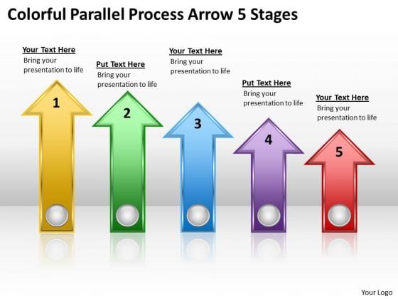 PowerPoint Arrow Shapes Colorful Parallel Process 5 Stages Slides PowerPoint Arrow Shapes Colorful Parallel Process 5 Stages Slides