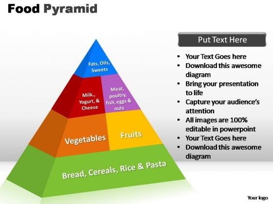 PowerPoint Backgrounds Chart Food Pyramid Ppt Theme