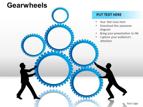 PowerPoint Backgrounds Chart Gear Wheel Ppt Backgrounds