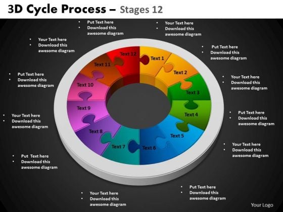 PowerPoint Backgrounds Circle Chart Cycle Process Ppt Process