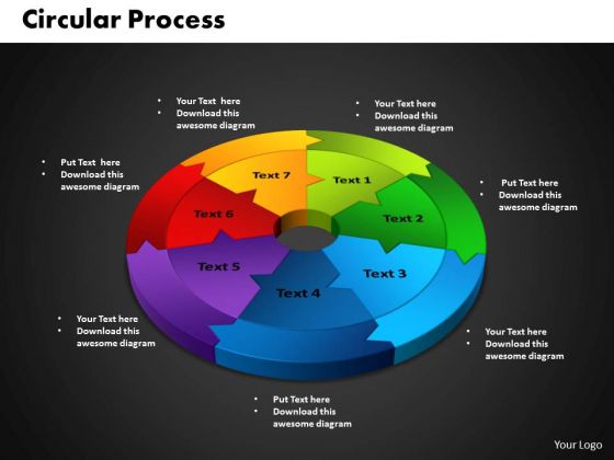 PowerPoint Backgrounds Circular Process Chart Ppt Backgrounds