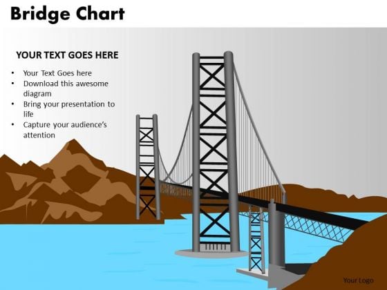 PowerPoint Backgrounds Company Bridge Chart Ppt Slides