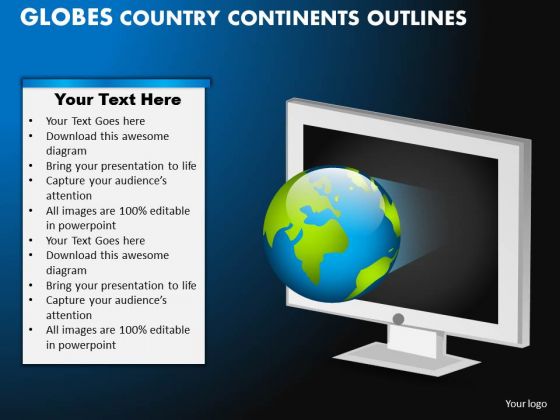 PowerPoint Backgrounds Diagram Globes Country Ppt Slide