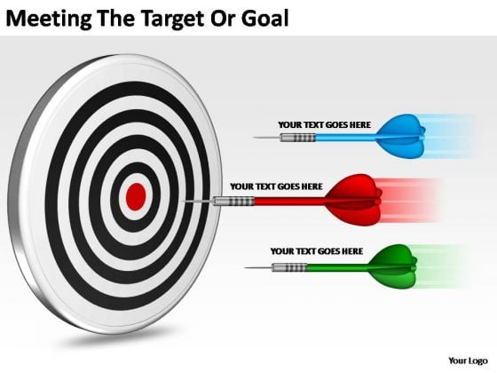 powerpoint backgrounds diagram target or goal ppt template