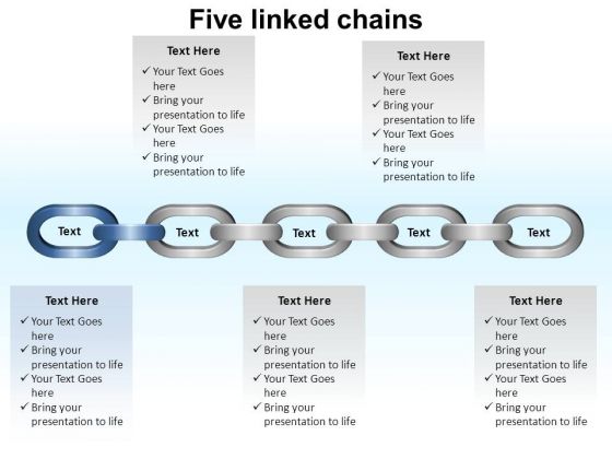 PowerPoint Backgrounds Process Linked Chains Ppt Template
