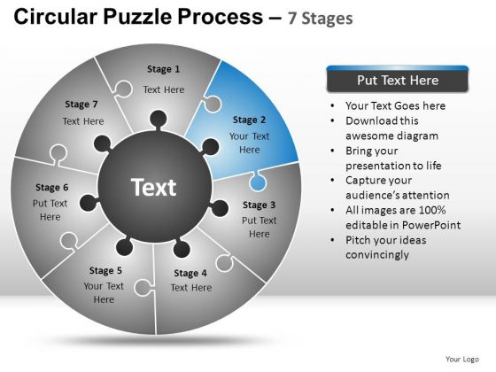 PowerPoint Backgrounds Strategy Circular Puzzle Ppt Slidelayout