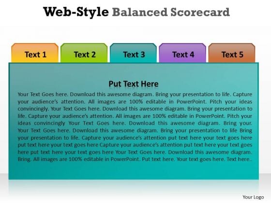 PowerPoint Backgrounds Strategy Web Style Balanced Ppt Slides