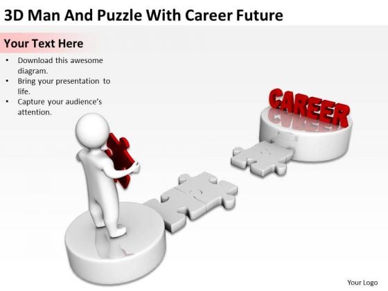 PowerPoint Business 3d Man And Puzzle With Career Future Slides PowerPoint Business 3d Man And Puzzle With Career Future Slides